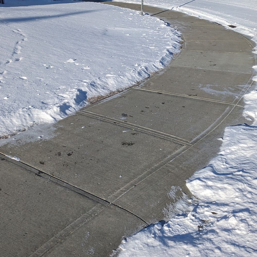 Edmonton Sidewalk cleared of snow